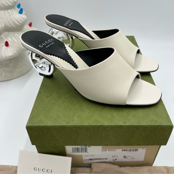 Gucci Shoes - Women’s Gucci interlocking G leather sandal size 37.5 made in Italy